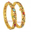 Gold Antique Bangles - Click here to buy online - 1,887 only..