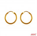 22k Gold Hoop Earrings - Click here to buy online - 273 only..