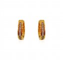 18K Yellow Gold Diamond Earrings - Click here to buy online - 1,140 only..