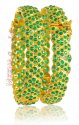 22kt Gold Emerald Bangles - Click here to buy online - 2,258 only..