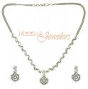 22Kt White Gold Necklace Set - Click here to buy online - 1,577 only..