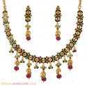 Click here to View - 22K Antique Meenakari Set 