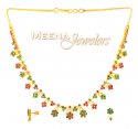 22Kt Gold Ruby and  Emerald Set - Click here to buy online - 1,473 only..