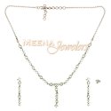 18Kt White Gold Necklace Set - Click here to buy online - 804 only..