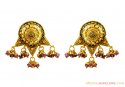 Fancy Meenakari Earrings 22k Gold - Click here to buy online - 1,200 only..