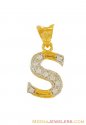 22Kt Initial S Pendant - Click here to buy online - 191 only..