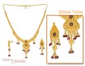 Antique 22K Gold Necklace Set - Click here to buy online - 1,287 only..