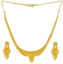 Yellow Gold Three Piece Necklace Set - Click here to buy online - 819 only..