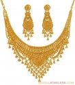 Indian gold necklace set (22k gold) - Click here to buy online - 2,843 only..