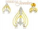 22Kt  Gold Signity Pendant Set - Click here to buy online - 507 only..