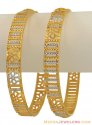 Fancy Two Tone Bangle (22K Gold) - Click here to buy online - 2,330 only..