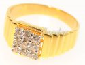 18Kt Yellow Gold Diamond Ring - Click here to buy online - 1,025 only..