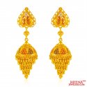 22K Gold Layered Jhukmi Earrings  - Click here to buy online - 3,019 only..