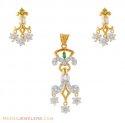 Click here to View - 22kt Gold Pendant And Earring Set 