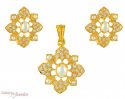 22Kt Pendant Set with Pearl - Click here to buy online - 407 only..