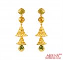 22k Gold Hanging Earrings  - Click here to buy online - 1,163 only..