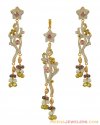 22K Gold Designer Pendant Set - Click here to buy online - 1,555 only..