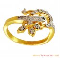 Fancy Diamond Ladies Floral Ring  - Click here to buy online - 2,134 only..