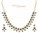 22Kt Gold Sapphire and CZ Necklace - Click here to buy online - 1,501 only..