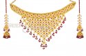 22 Kt Gold Bridal Choker Set - Click here to buy online - 5,650 only..