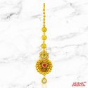 22Kt Gold Antique Maang Tikka - Click here to buy online - 1,424 only..