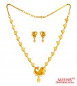 22K Yellow Gold Necklace Set - Click here to buy online - 2,256 only..