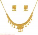 Gold Light Necklace and Earrings - Click here to buy online - 906 only..