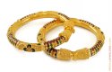 22K Meenakari Kadas(2 pcs) - Click here to buy online - 3,195 only..