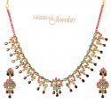 Ruby, Emerald, Sapphire Necklace - Click here to buy online - 1,685 only..