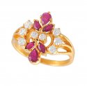 Click here to View - Gold Ring with Ruby and CZ 