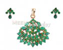 22Kt Gold Emerald Pendant Set - Click here to buy online - 505 only..