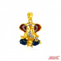 22 Kt Gold Lord Ganesh Pendant - Click here to buy online - 778 only..