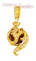 Om Pendant ( Designer Pendant) with Rudraksh (22Kt Gold)
