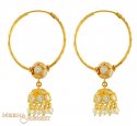 Click here to View - Gold Hoops with Pearls 