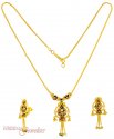 22K Gold Necklace Set - Click here to buy online - 689 only..