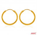 22 Kt Gold Hoop Earrings - Click here to buy online - 425 only..