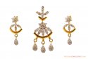 Fancy 18K Diamond Pendant Set - Click here to buy online - 6,341 only..