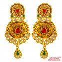 22k  Gold Antique Finish Earrings - Click here to buy online - 2,379 only..