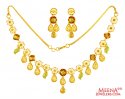 22 Karat Gold  Necklace Set - Click here to buy online - 3,479 only..