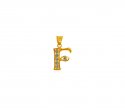 Click here to View - Initial F Pendant with CZ 