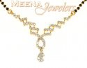 18Kt Gold Diamond Mangalsutra - Click here to buy online - 3,214 only..