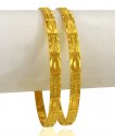 22 Kt Gold Machine Bangles (2Pcs) - Click here to buy online - 3,005 only..