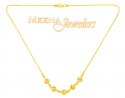 22kt Gold Chain (Necklace) with CZ - Click here to buy online - 308 only..