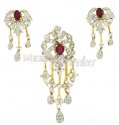 Genuine Diamond Pendant Set - Click here to buy online - 5,986 only..