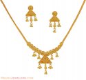 Gold Fancy Necklace Set - Click here to buy online - 884 only..