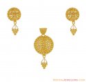 Click here to View - 22K Gold Filigree Pendant Set 