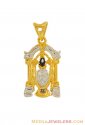 22kt Two Tone Balaji Pendant - Click here to buy online - 416 only..