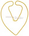 22 Kt Gold Chain (Hollow Rope) - Click here to buy online - 409 only..