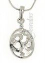 Click here to View - 18Kt White Gold OM  Diamond Pendant  