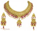 22Kt Gold Kundan Set - Click here to buy online - 17,745 only..